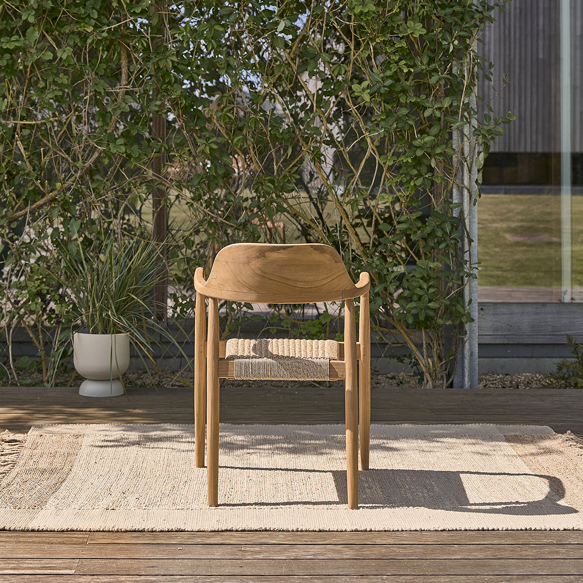 ALIZÉ - Fauteuil de jardin en teck massif et cordage (lot de 2)