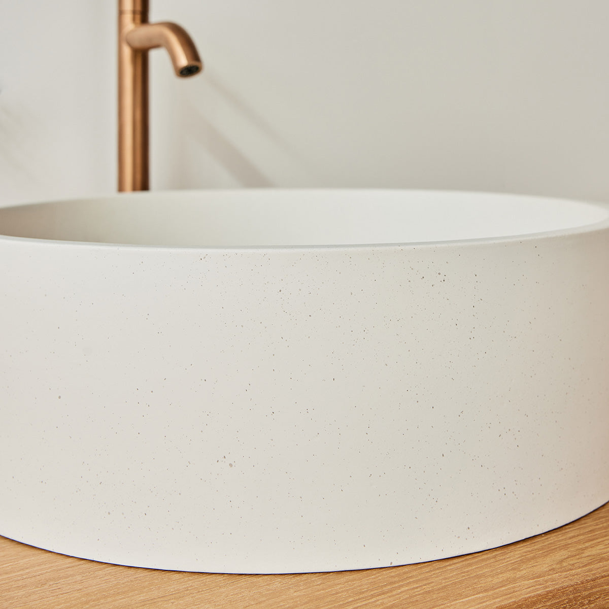 LENA - Vasque en béton beige Ø37 cm