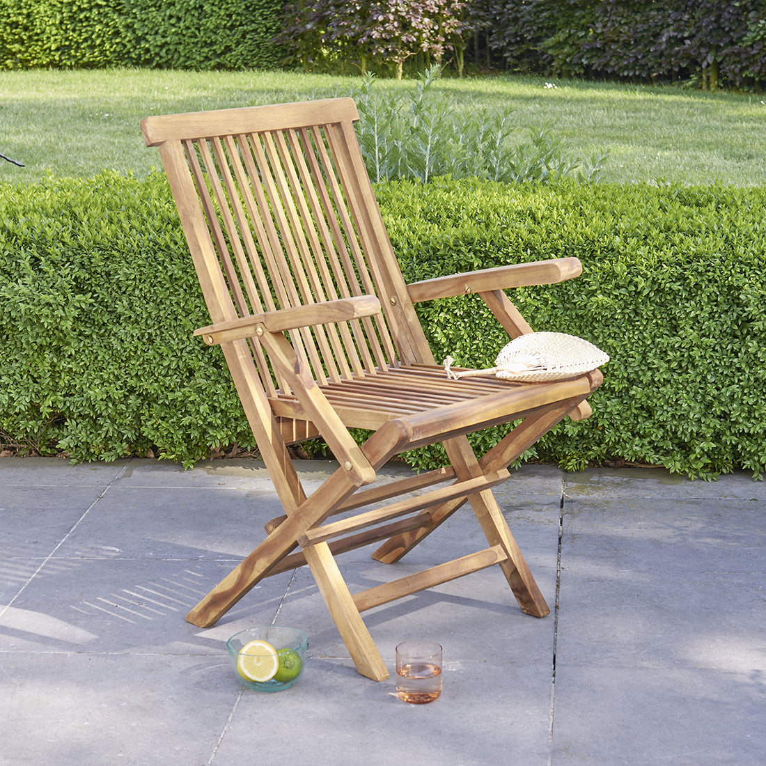 BALI - Fauteuil de jardin en teck huilé massif pliant