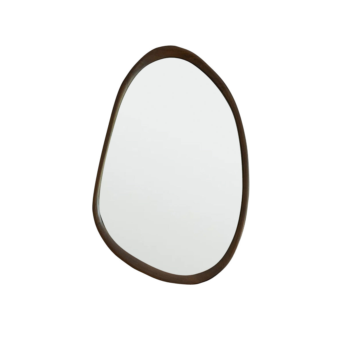 VINTAGE - Miroir en mindi massif finition noyer 90x60 cm