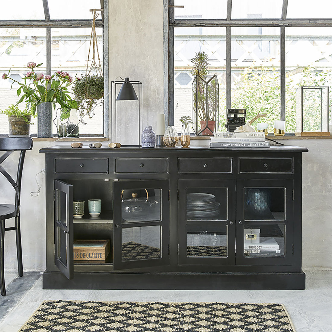 SOHO - Buffet en acajou massif 160 cm