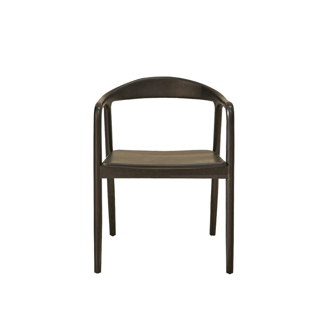 AMBRE - Chaise en teck massif noire