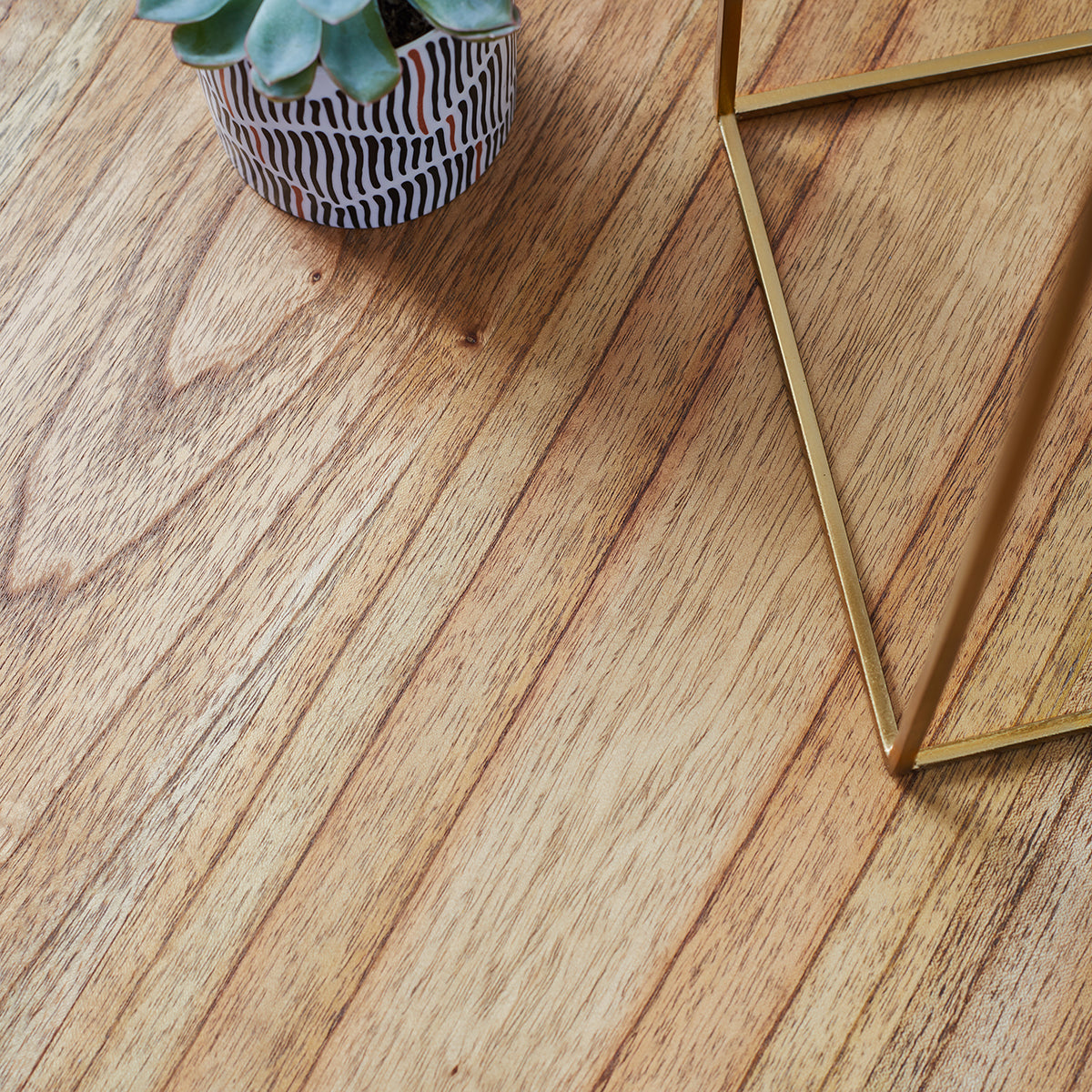 BASILE - Table d'appoint en mindi massif Ø 65 cm