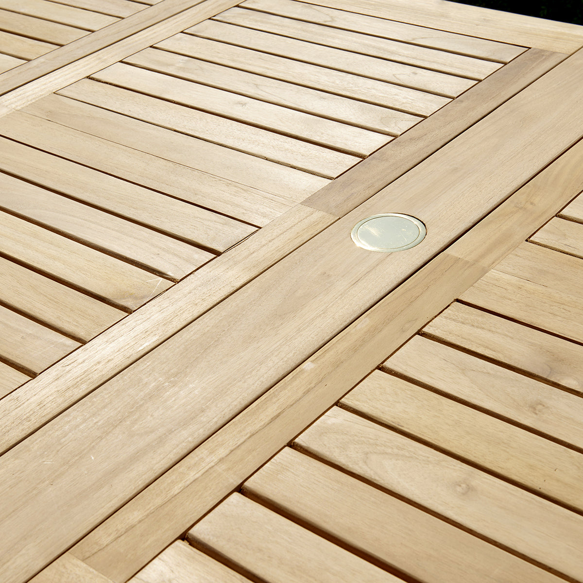MIDLAND - Salon de jardin en teck massif extensible 8/10 pers.