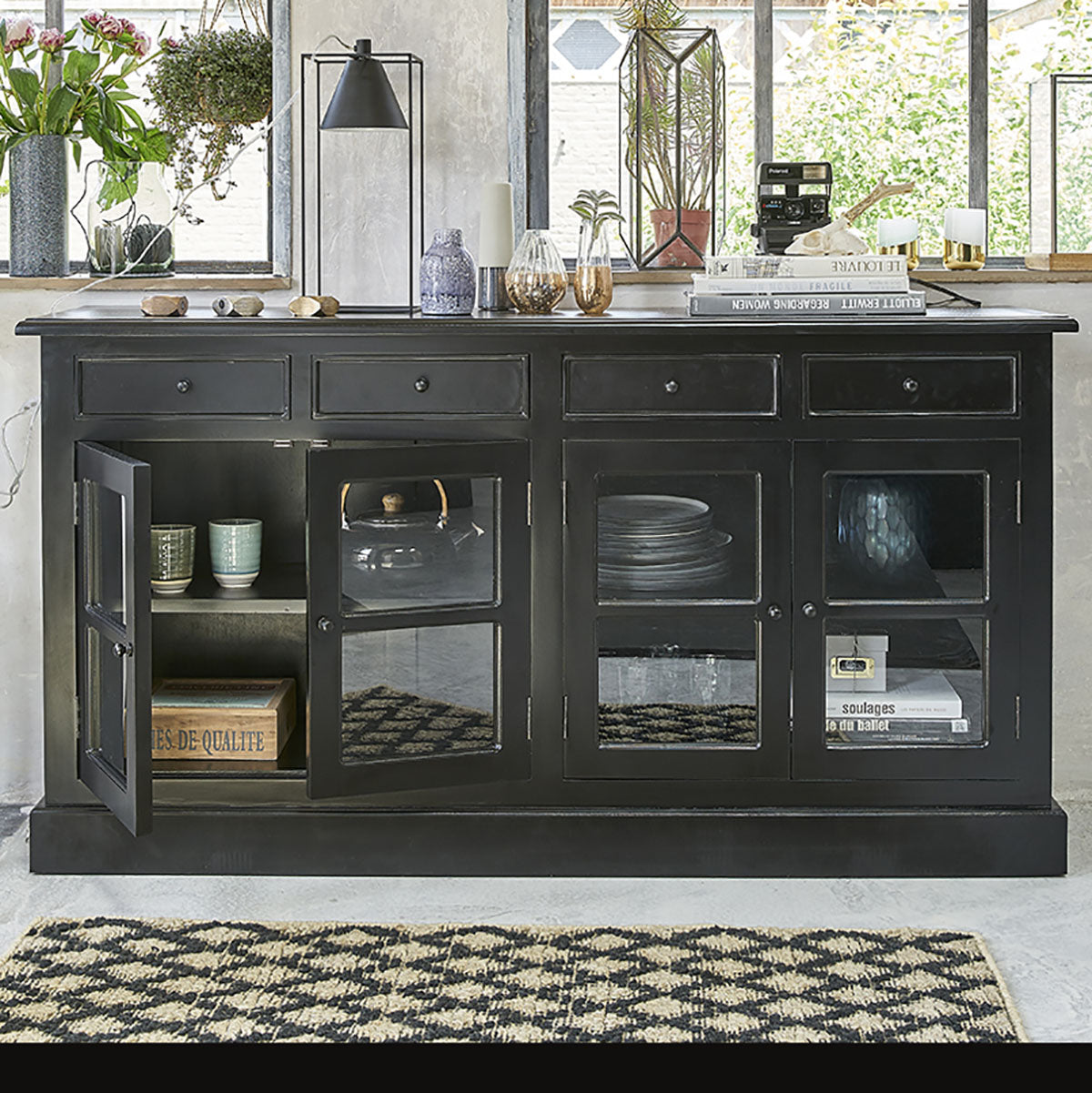 SOHO - Buffet en acajou massif 160 cm