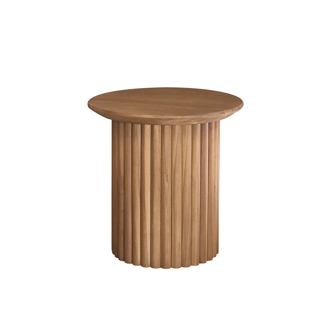 COLINE - Table d'appoint en teck massif ronde