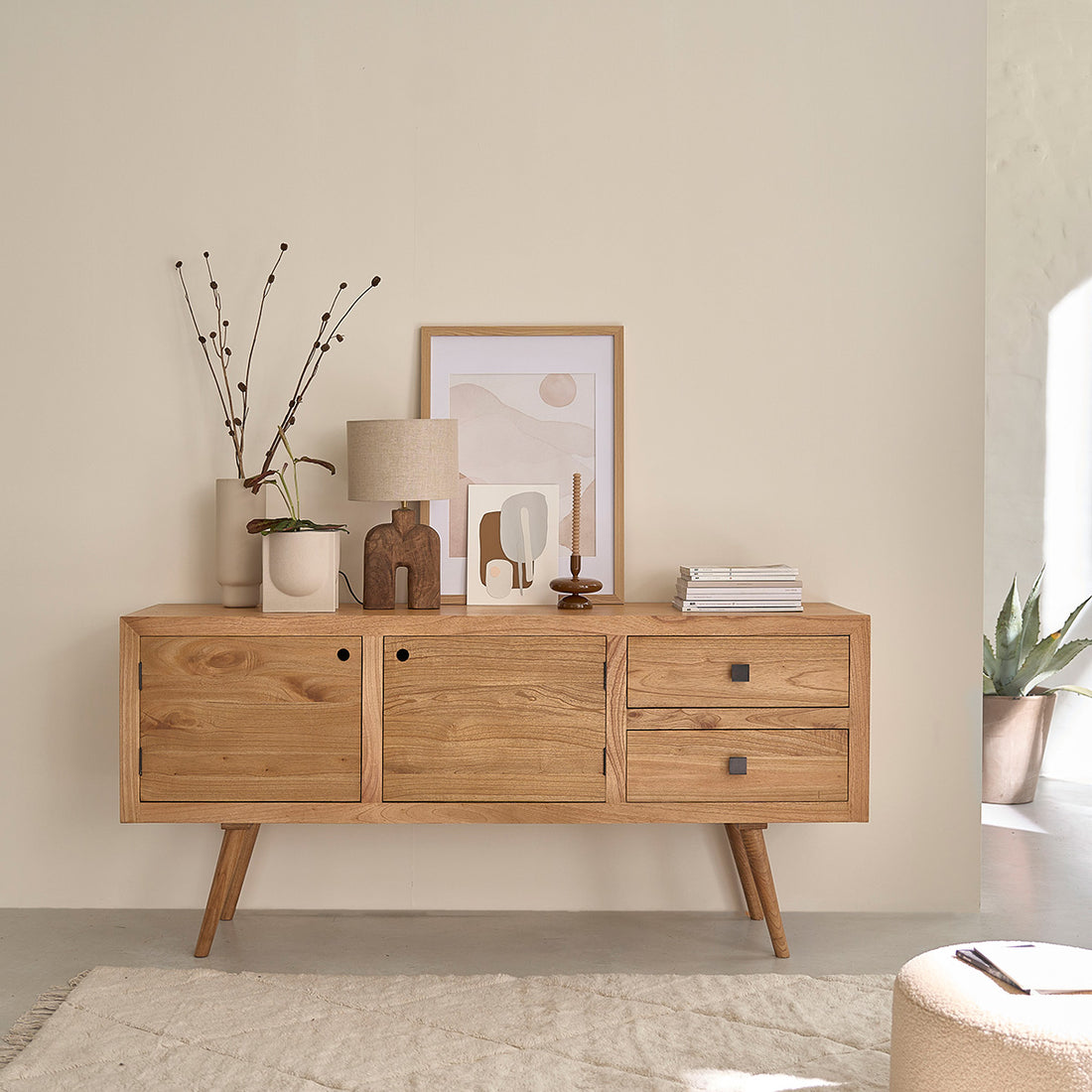 SACHA - Commode en mindi massif 180 cm