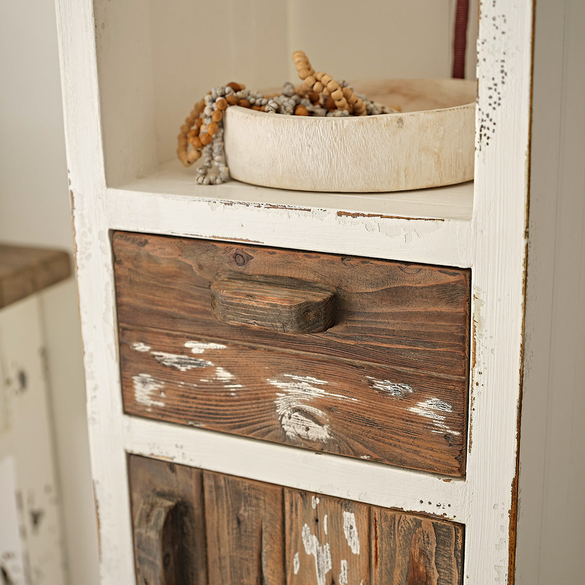 SEZANNE - Colonne de salle de bain en bois recyclé massif 170 cm