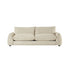Canapé droit 3 places en tissu texturé beige chiné