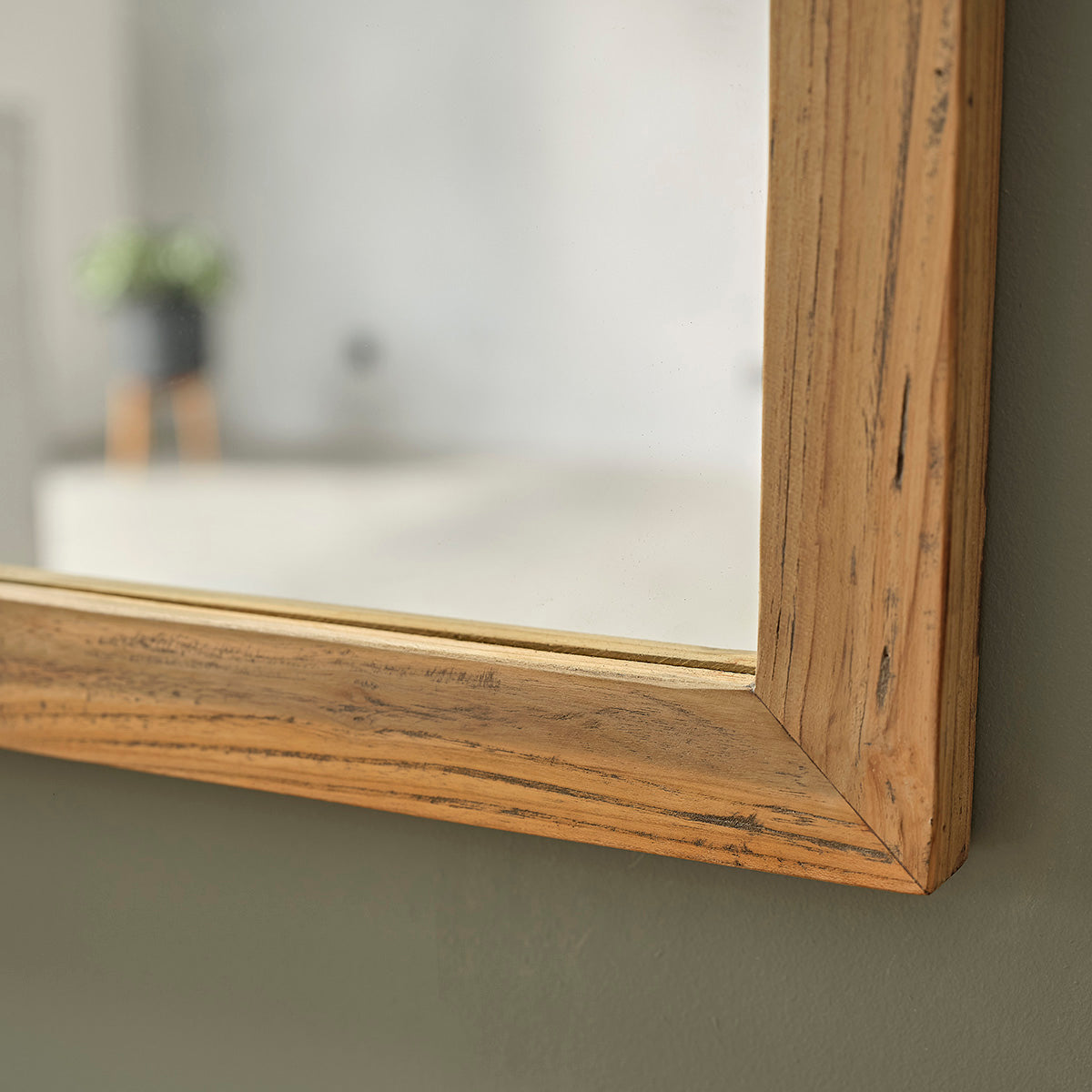 AUSTIN - Miroir en teck massif recyclé rectangulaire 160x80 cm