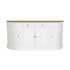 Buffet en acajou et teck massif 180 cm blanc