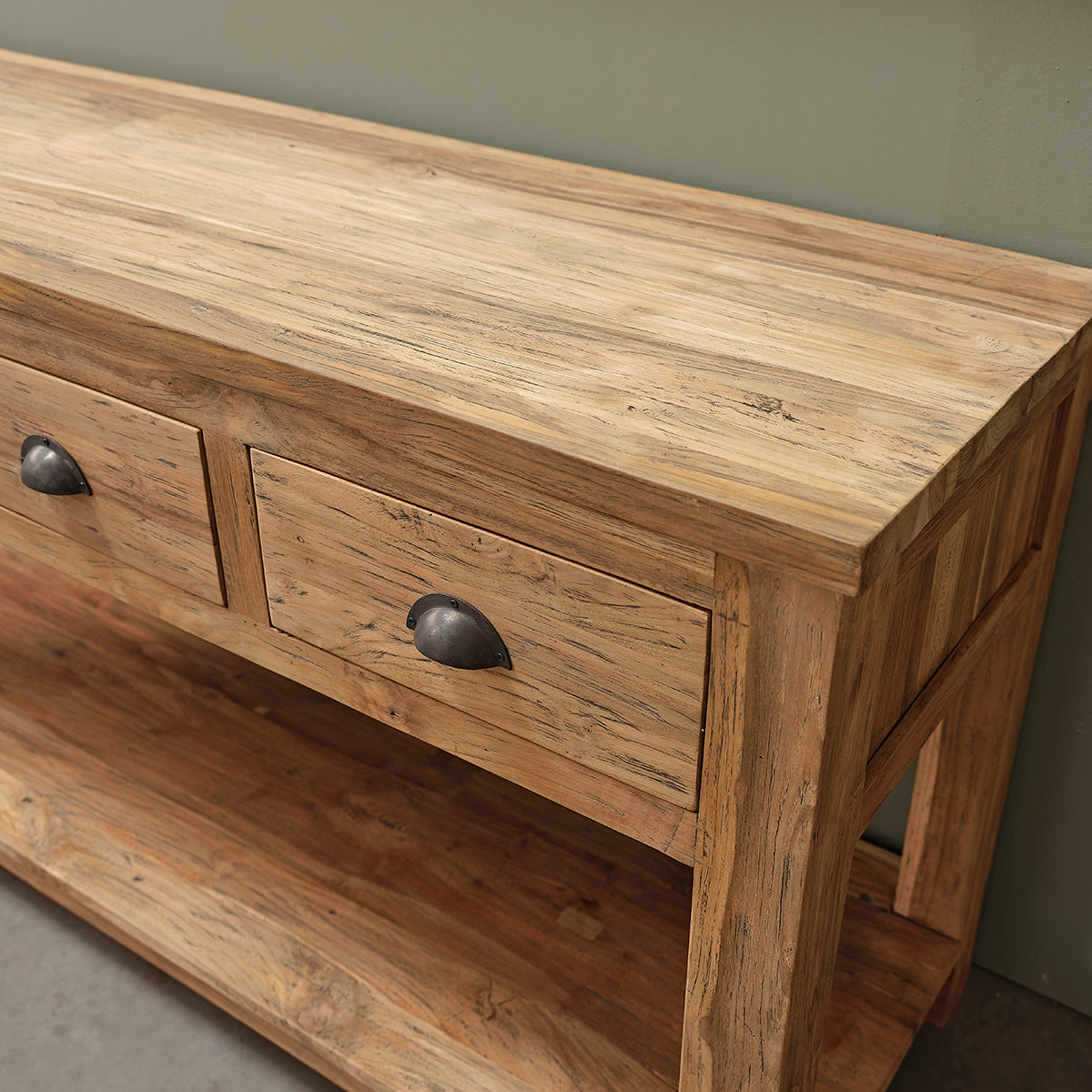 AUSTIN - Meuble sous vasque en teck massif recyclé 165 cm