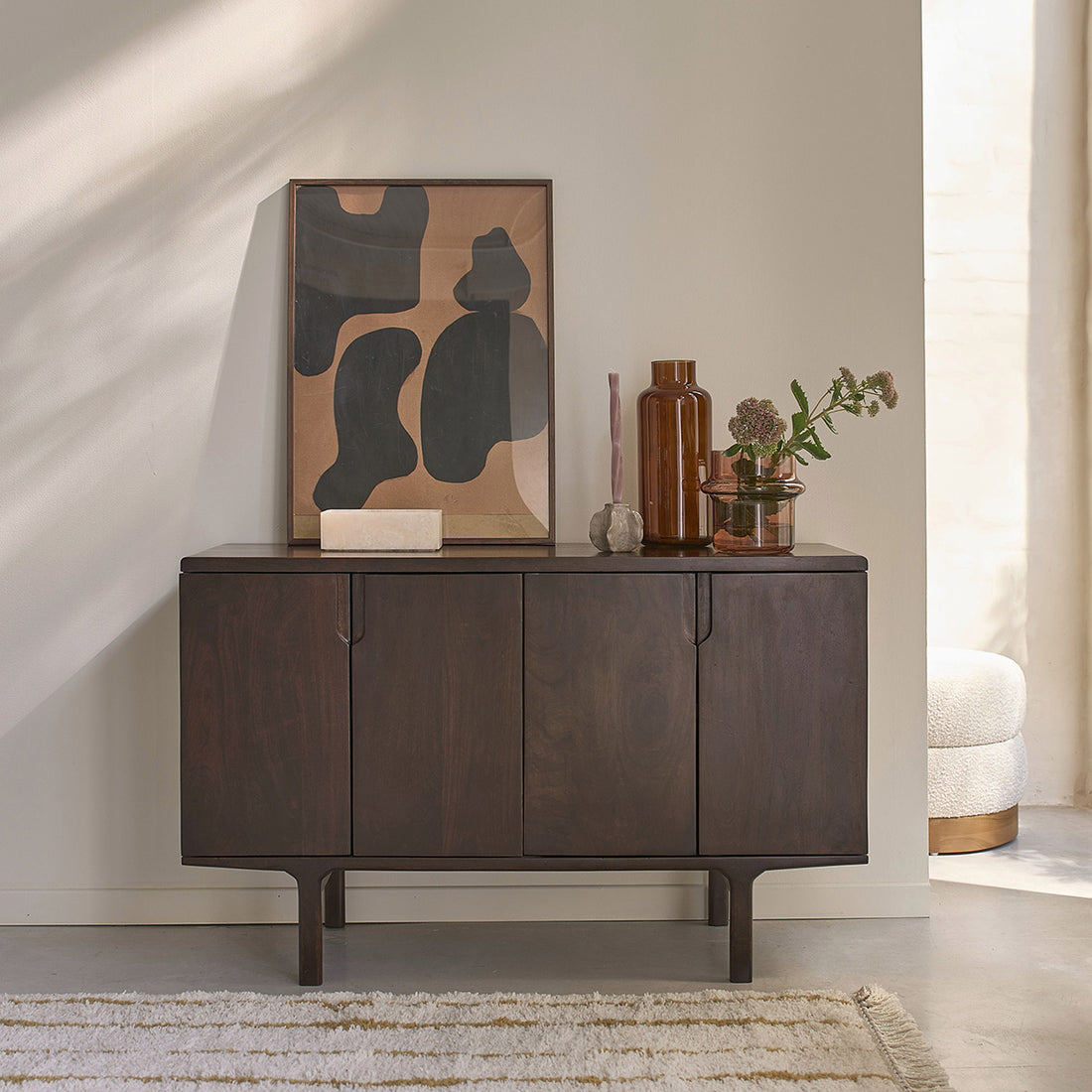 LAZARE - Buffet en manguier massif 120 cm
