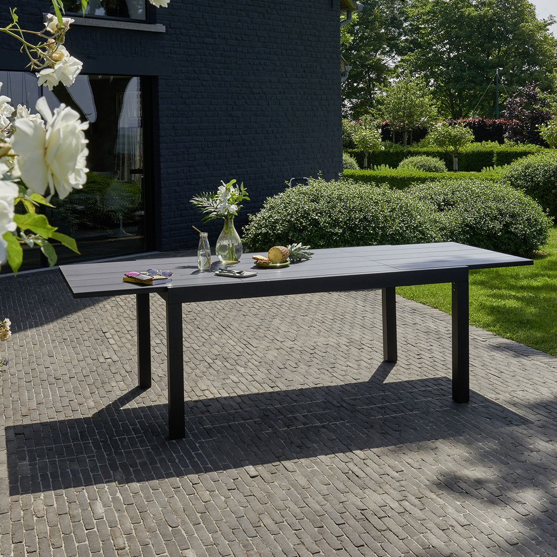 HPLSTAR - Table de jardin en aluminium extensible 6/10 pers.