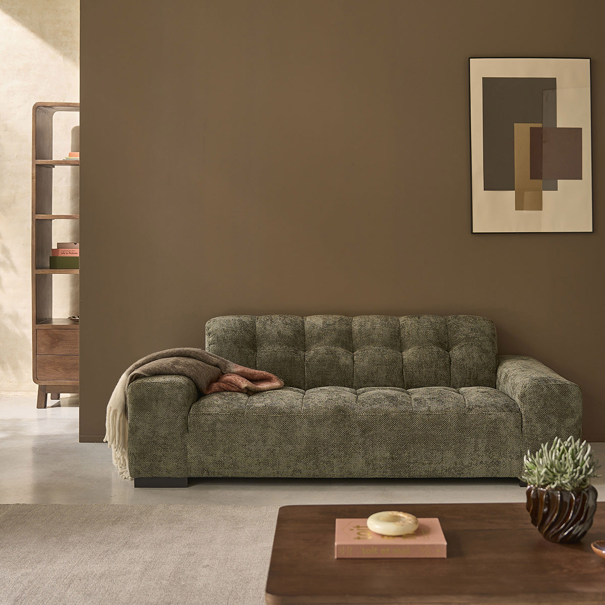 CLEO - Table basse en manguier massif marron 120 cm