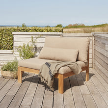 Fauteuil de jardin en teck massif taupe