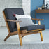 Fauteuil scandinave en teck massif