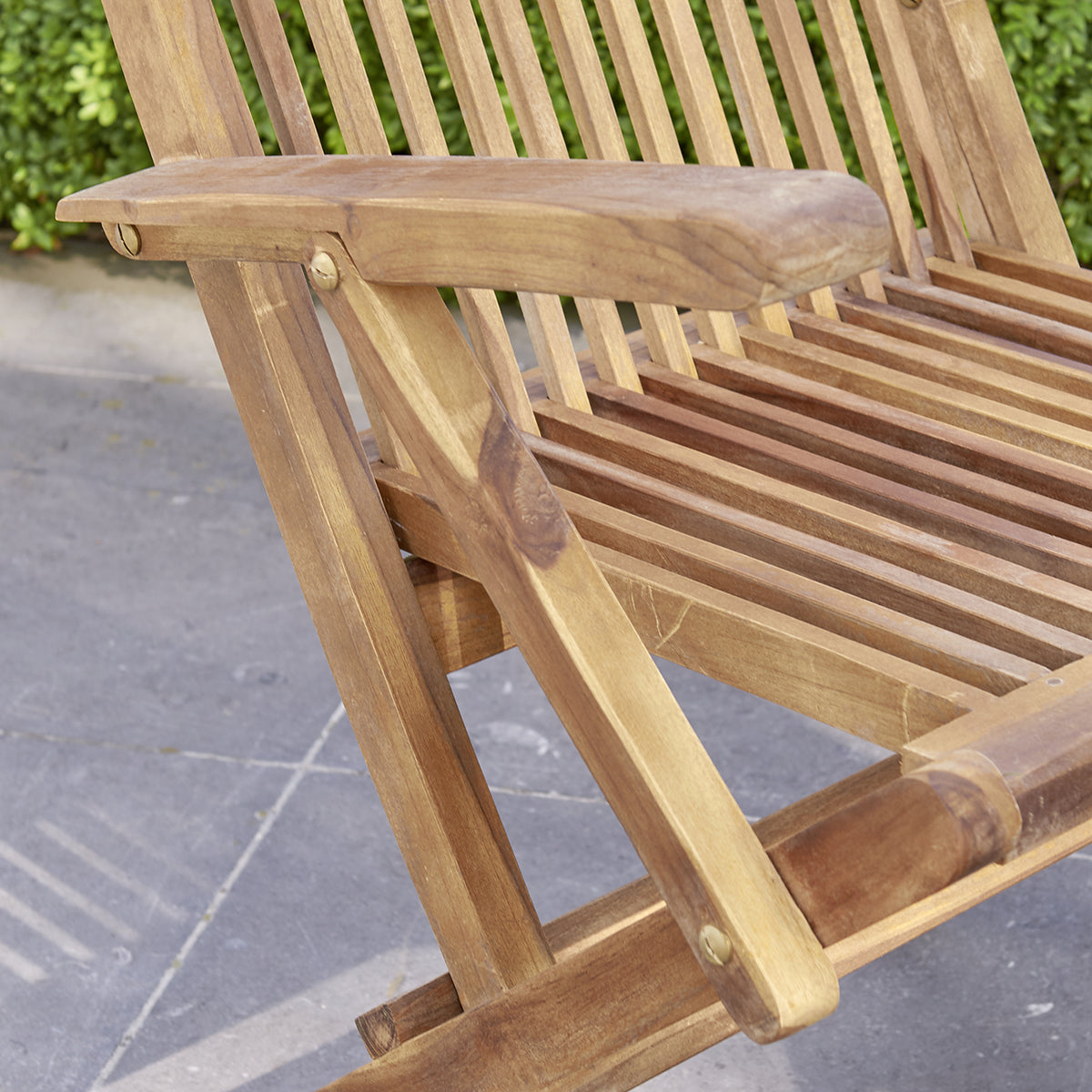 BALI - Fauteuil de jardin en teck huilé massif pliant (lot de 4)