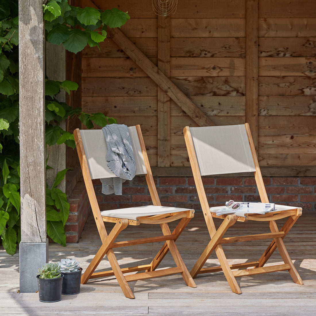 HANOÏ - Chaise de jardin en acacia massif FSC® (lot de 2)
