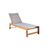 Bain de soleil en acacia massif FSC® et textilène gris
