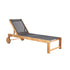 Bain de soleil en acacia massif FSC® et textilène noir