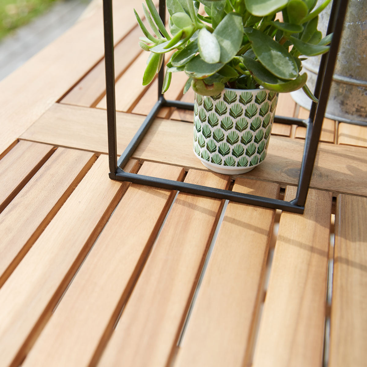 HANOÏ - Table de jardin en acacia massif FSC® carrée 4 pers.