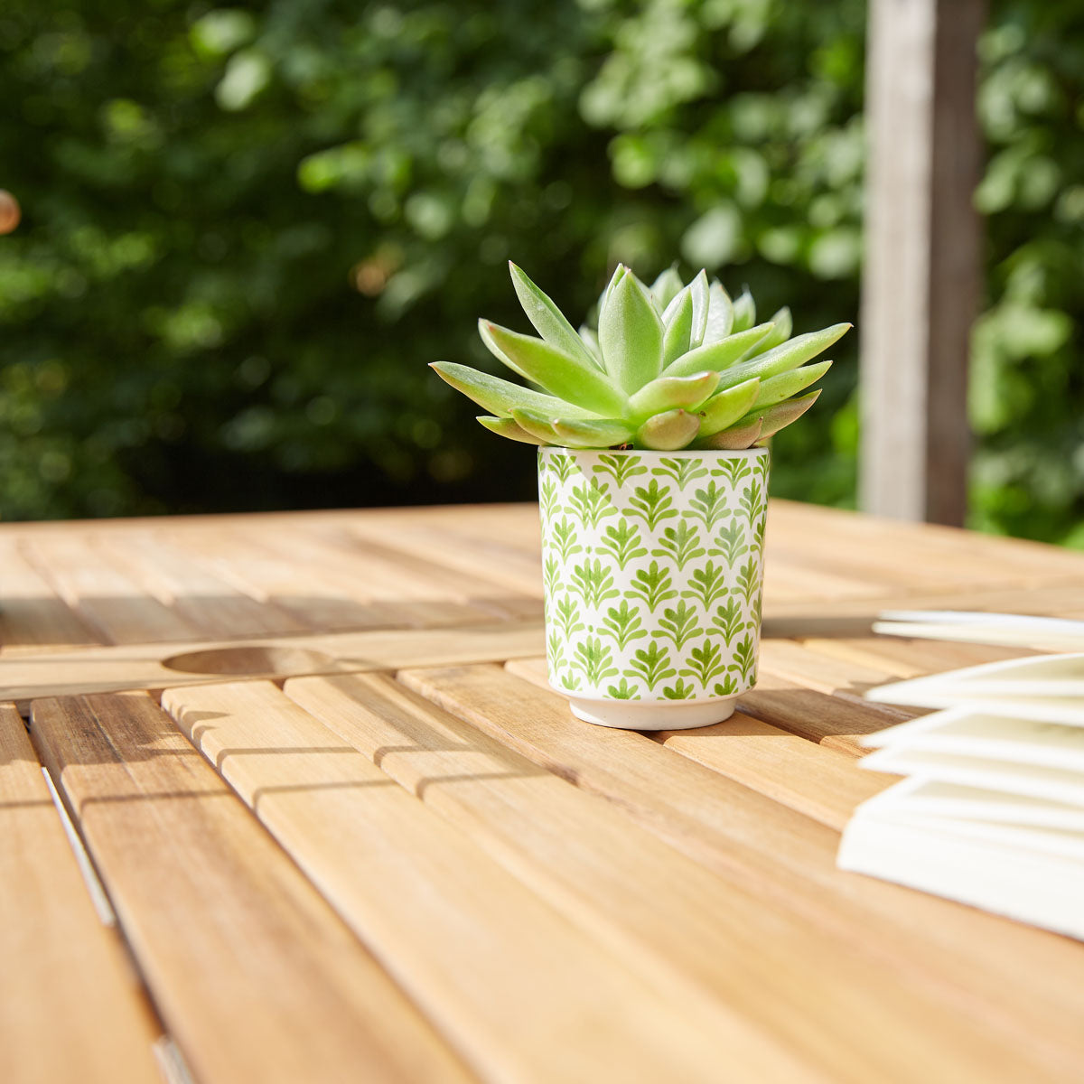 HANOÏ - Table de jardin en acacia massif FSC® carrée 4 pers.