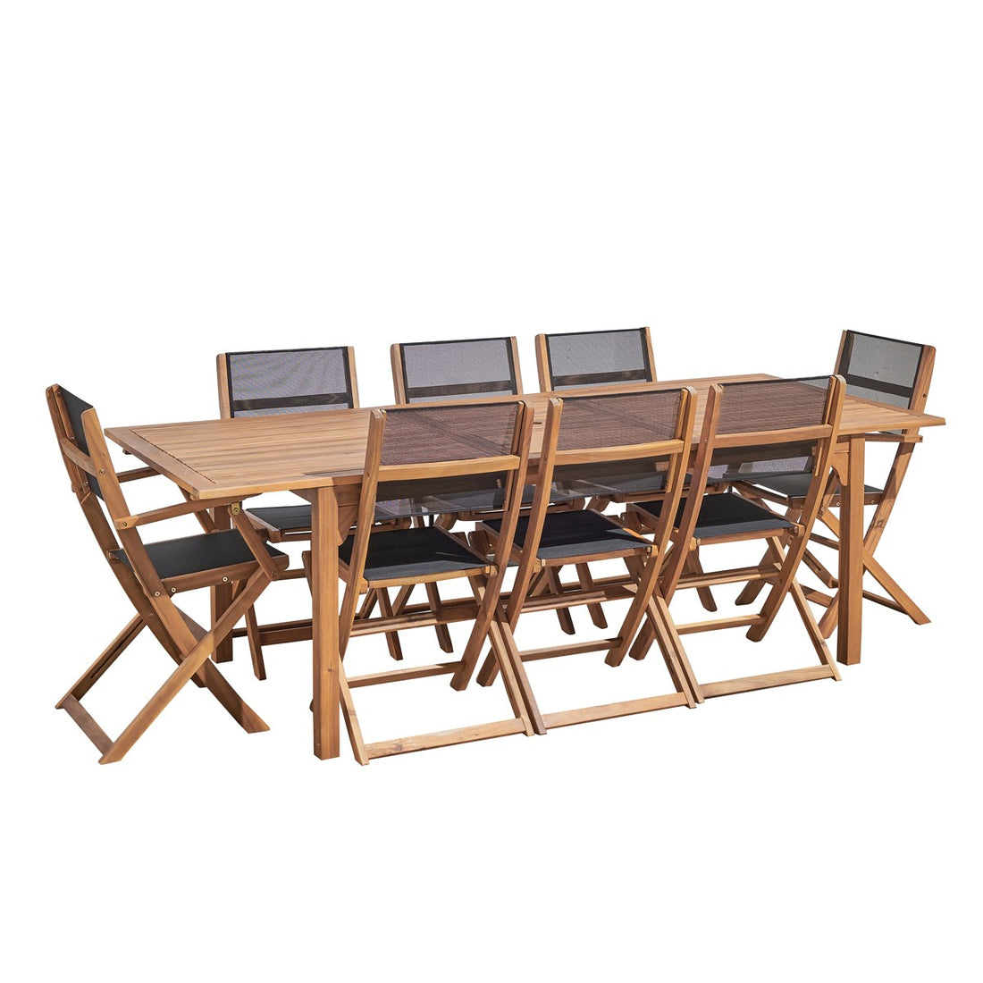 HANOÏ - Salon de jardin en acacia FSC® extensible 8/10 pers.