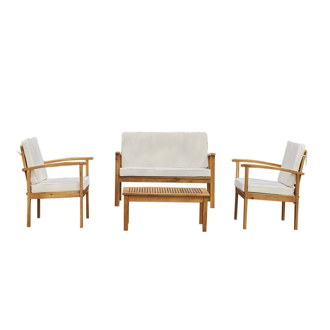 HANOÏ - Salon de jardin en acacia massif FSC® 4 pers.