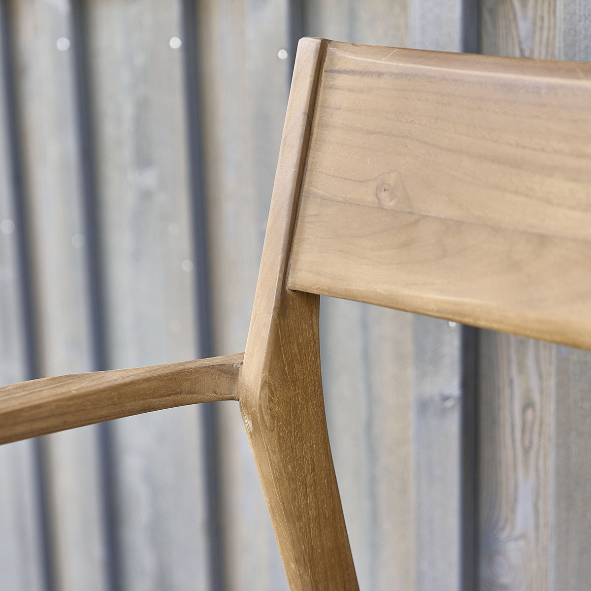 LIVIE - Fauteuil de jardin en teck massif et cordage beige