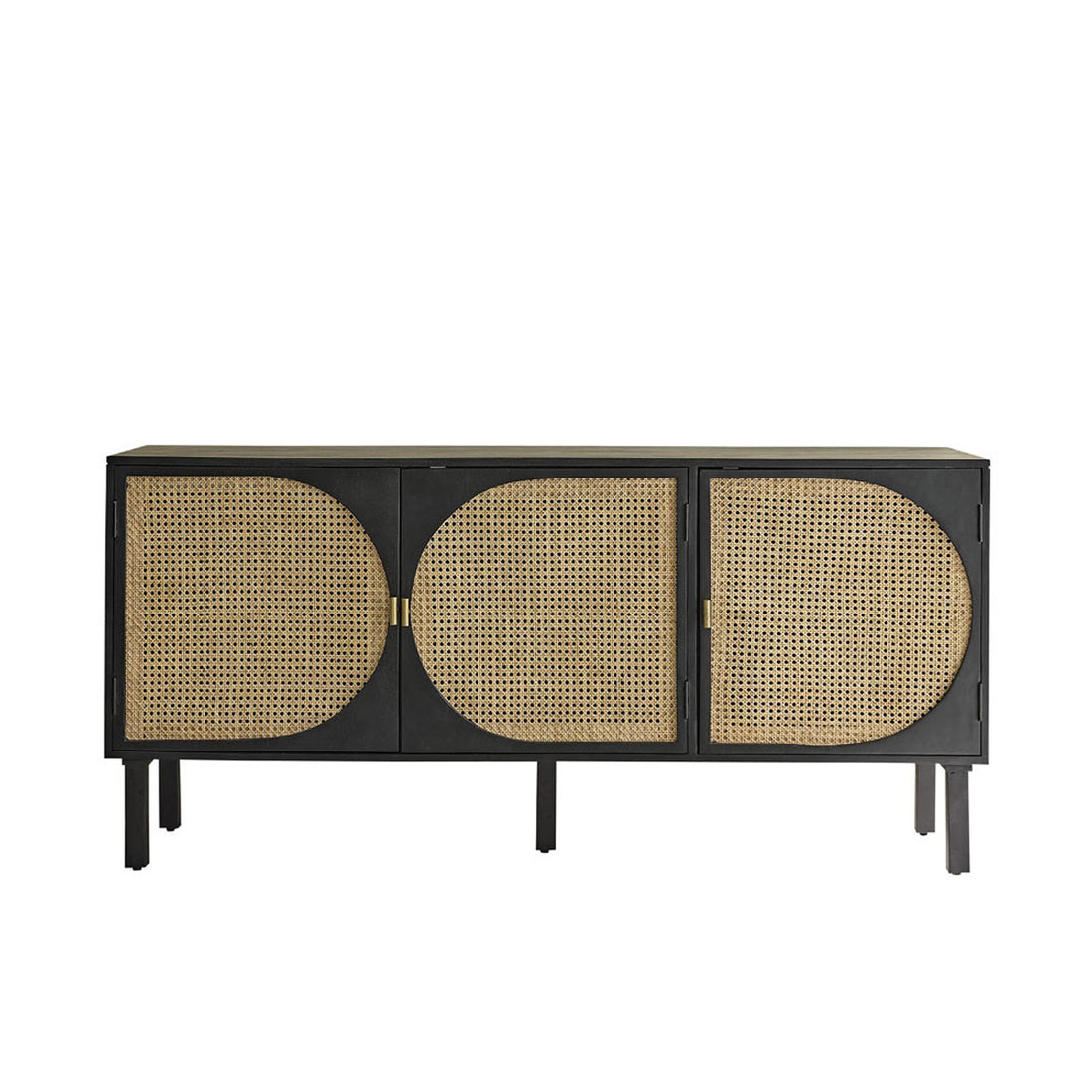 ZULMA - Buffet en manguier massif et cannage 160 cm