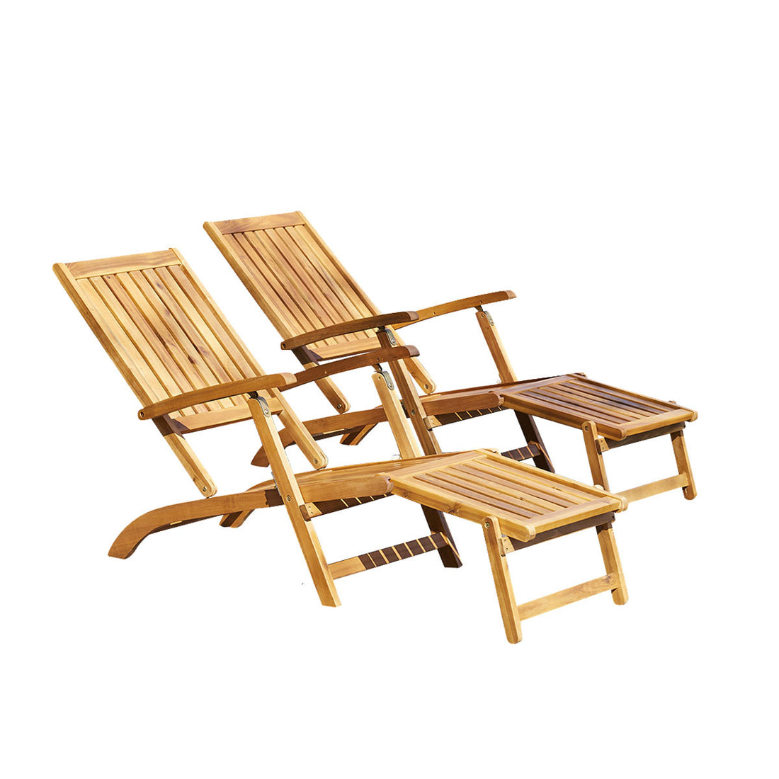 HANOÏ - Transat en acacia massif (lot de 2)