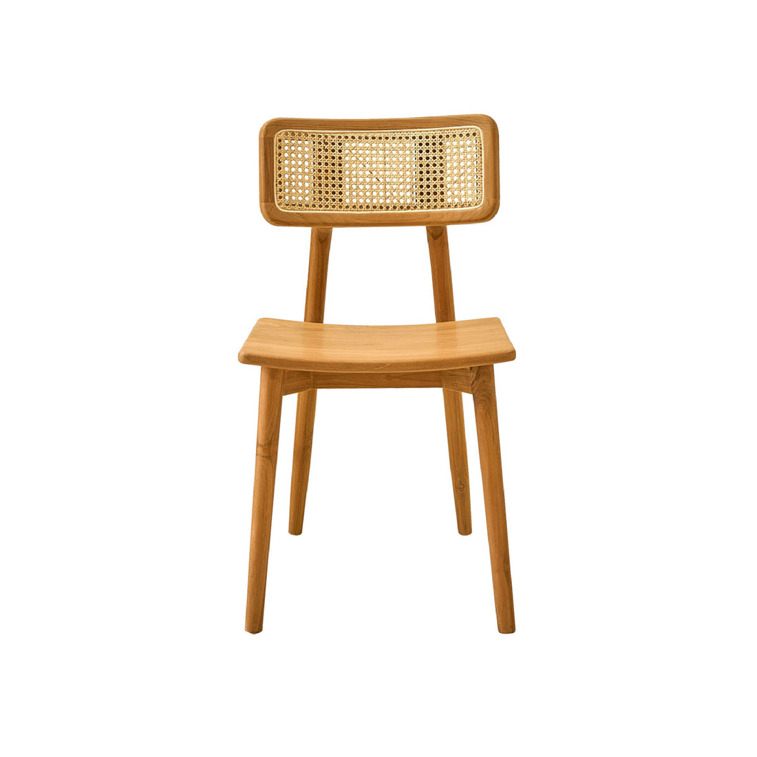 SIXTINE - Chaise en teck massif et cannage