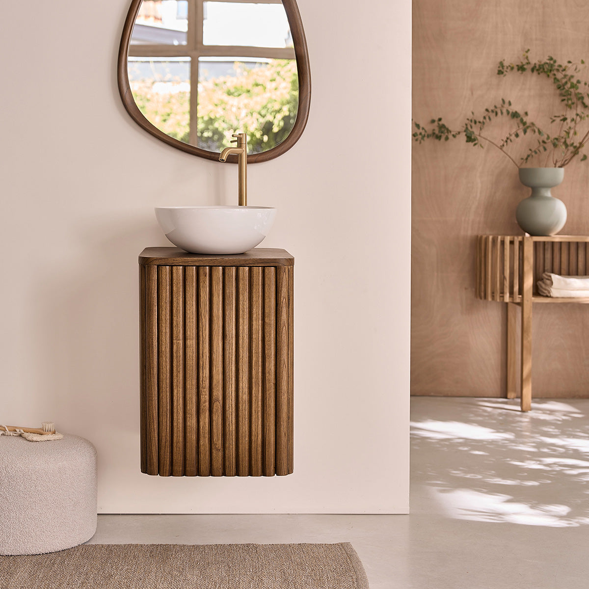 TRINIDAD - Lave main en mindi massif suspendu 40 cm