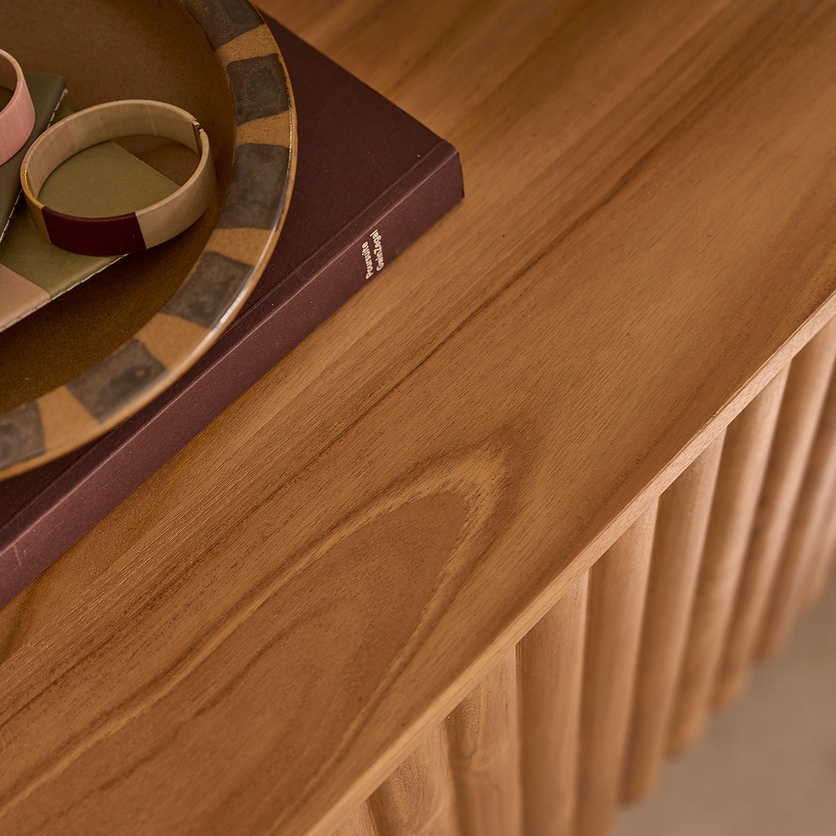 BELIZE - Meuble TV suspendu en bois de teck 140 cm