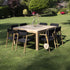 Salon de jardin en teck massif et cordage 8 pers.