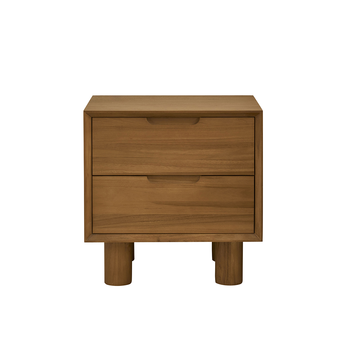 GUSTAVE - Table de chevet en teck massif 50 cm