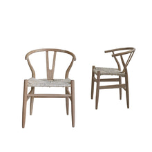 Lot de 2 chaises en mindi massif et corde naturelle