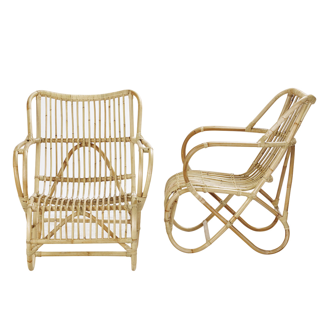 PAOLA - Lot de 2 fauteuils en rotin