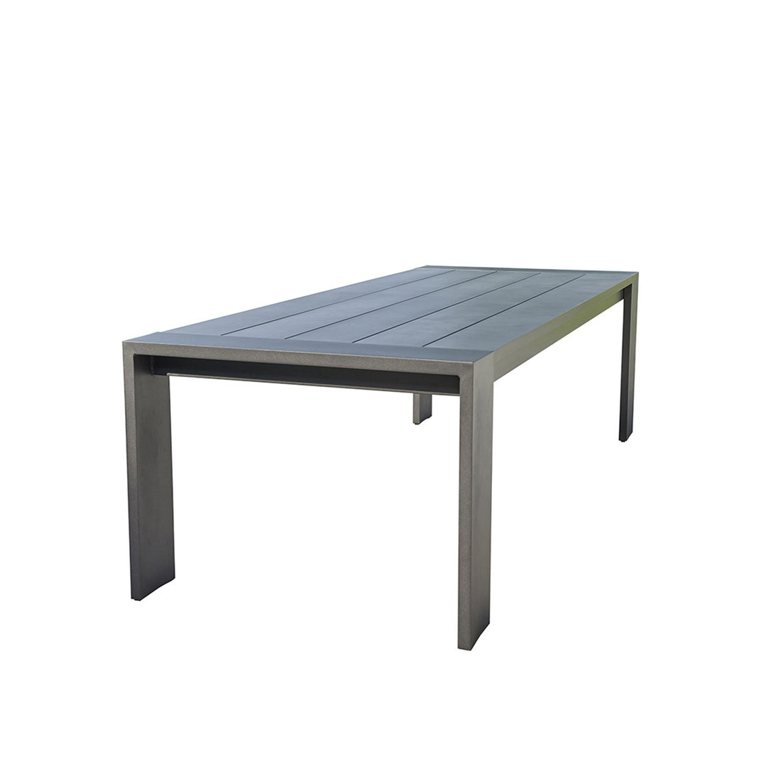 IBIZA - Table de jardin en aluminium noir 8 pers.