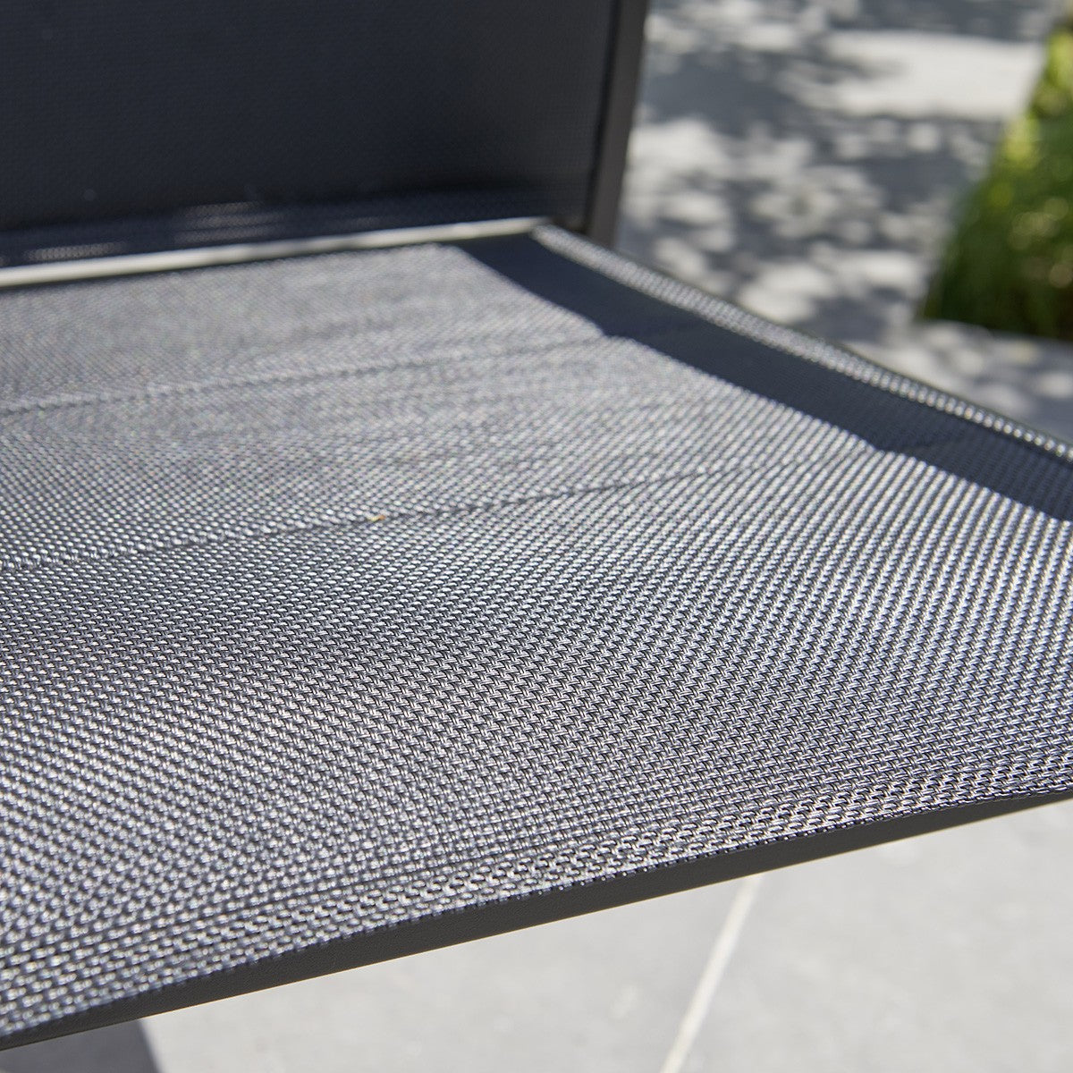 MODULO - Fauteuil de jardin en aluminium et textilène noir