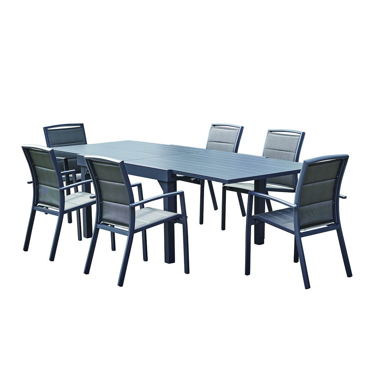 MODULO - Salon de jardin en aluminium extensible 6/10 pers.