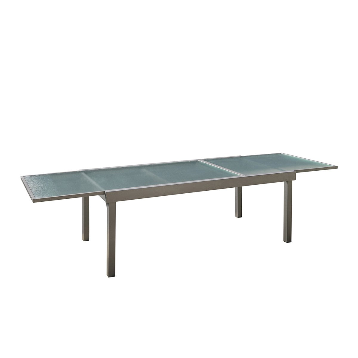 MODULO - Table de jardin en aluminium extensible gris 8/12 pers.