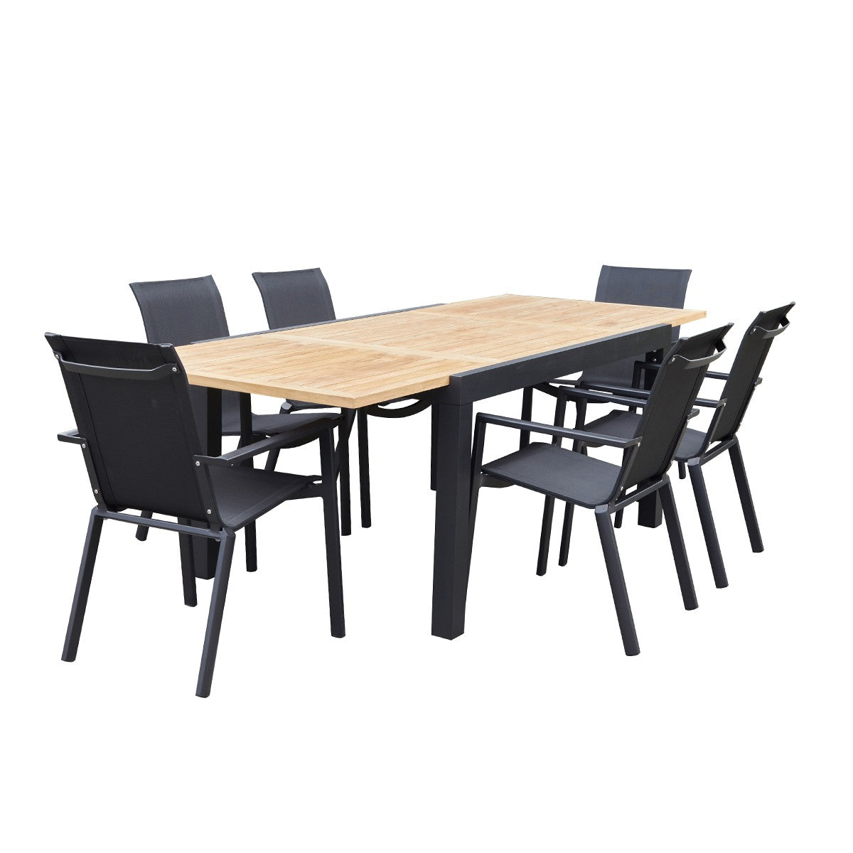 BALITECK - Salon de jardin en teck massif 6/10 pers.