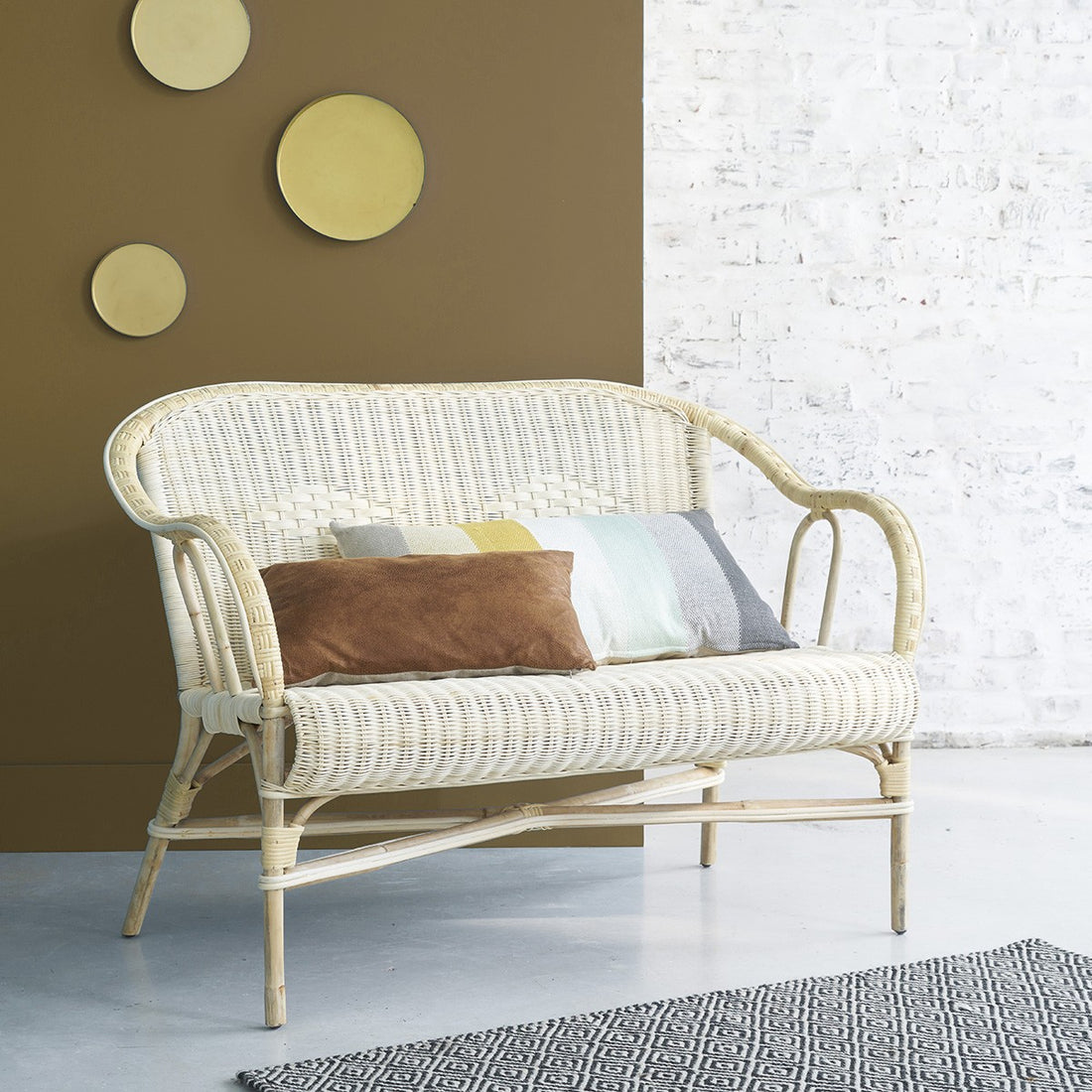 ALBANE - Banquette en rotin