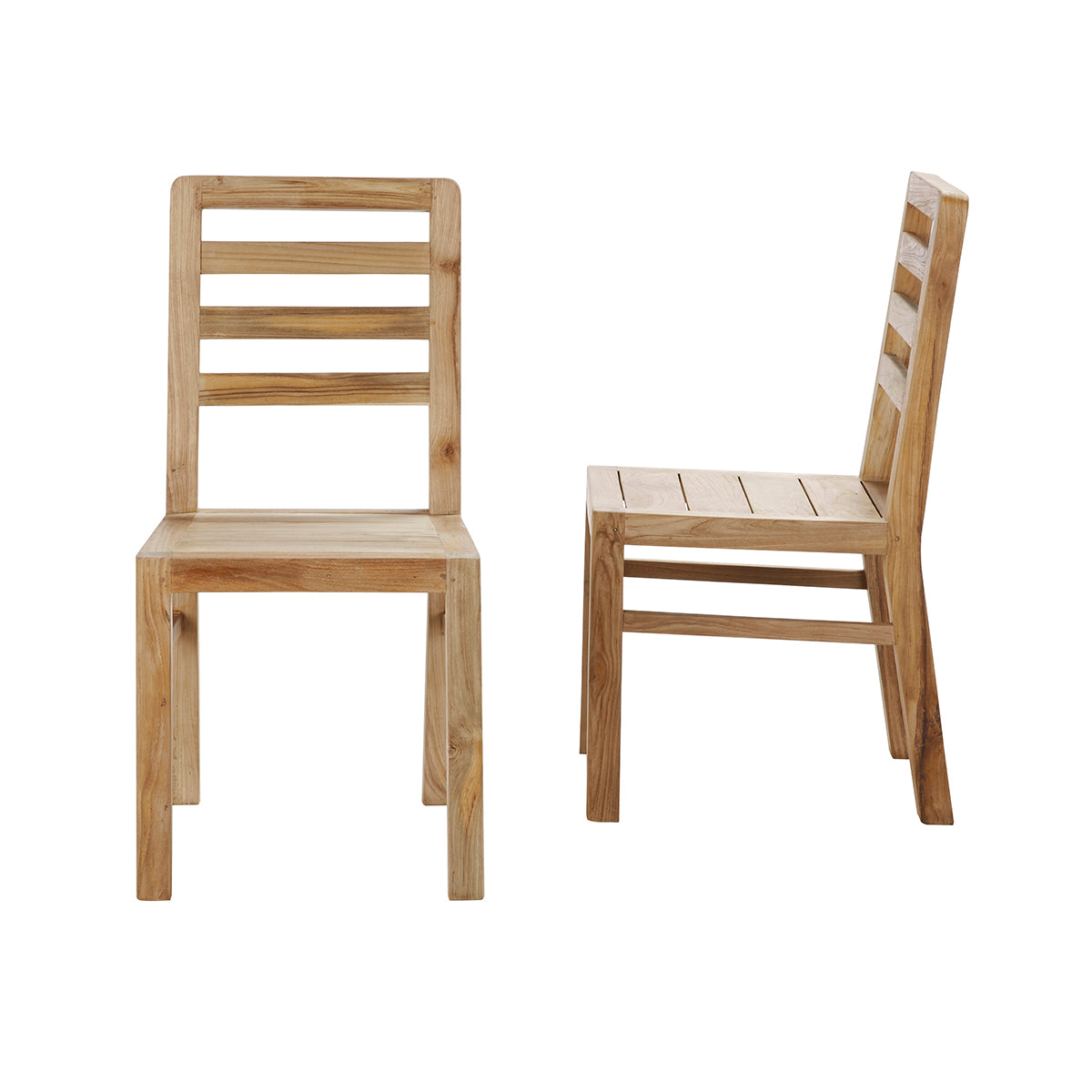 CARGO - Lot de 2 chaises en teck massif recyclé