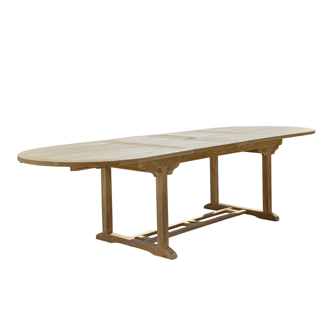 MIDLAND - Table de jardin en teck massif extensible ovale 10/12 pers.