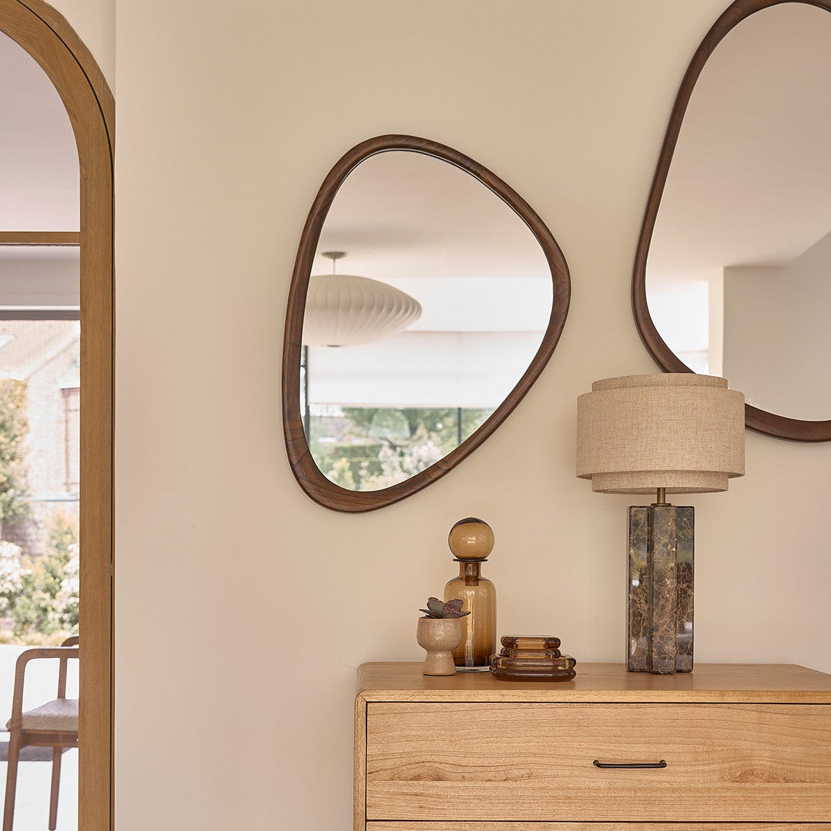 VINTAGE - Miroir en mindi massif 75 cm