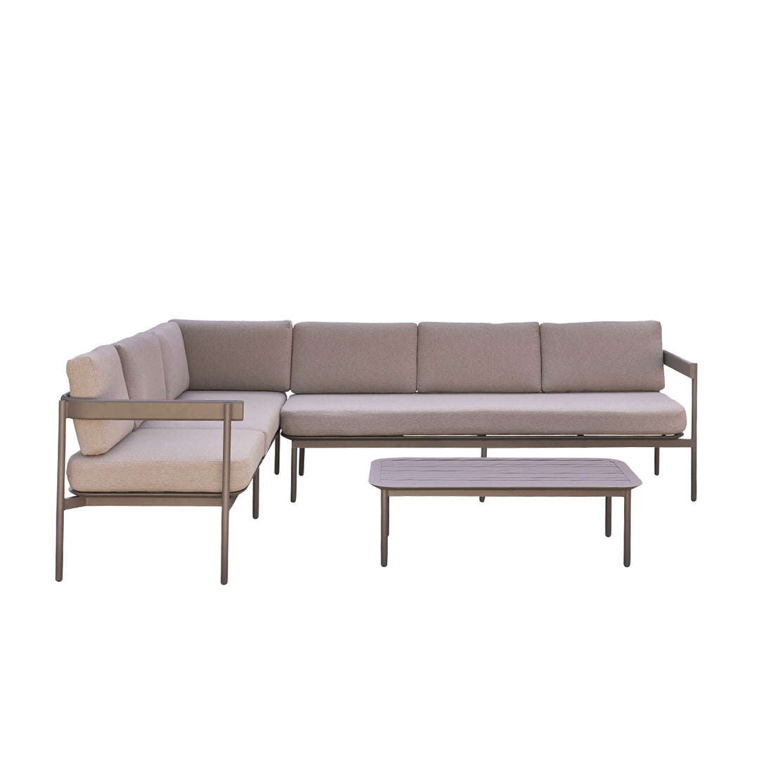 ALVAR - Salon de jardin bas en aluminium