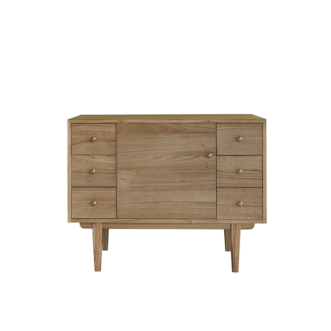 FIFTIES - Meuble sous vasque en mindi massif 100 cm